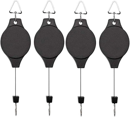 4 Pack Plant Hook Pulley, Retractable Plant Hanger Easy Reach Hanging Flower by Lythor