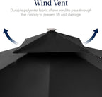 Best Choice Products 9x12ft LED Cantilever Patio Umbrella w/Base Included & - Image 7
