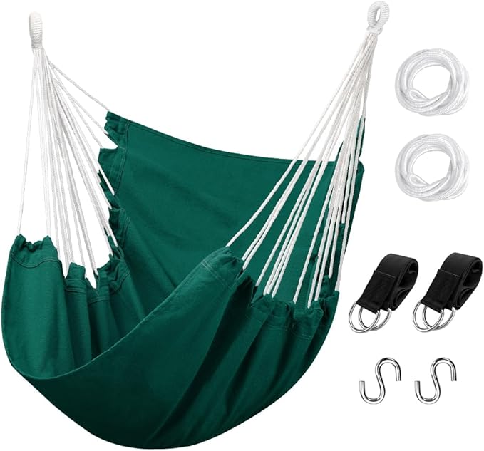 Hommtina Hammock Chair Hanging Rope Swing, Max 300 Lbs Hanging Chair by Hommtina