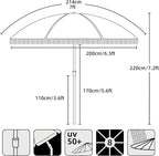 AMMSUN 7ft Patio Umbrella with Fringe Outdoor Tassel Umbrella UPF50+ Premium - Image 6