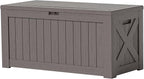 Patiowell 120 Gallon Large Deck Box, Outdoor Lockable Storage Box by Patiowell