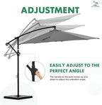 NEWBULIG 10FT Patio Umbrella, Offset Cantilever Outdoor Patio Table Umbrella - Image 5