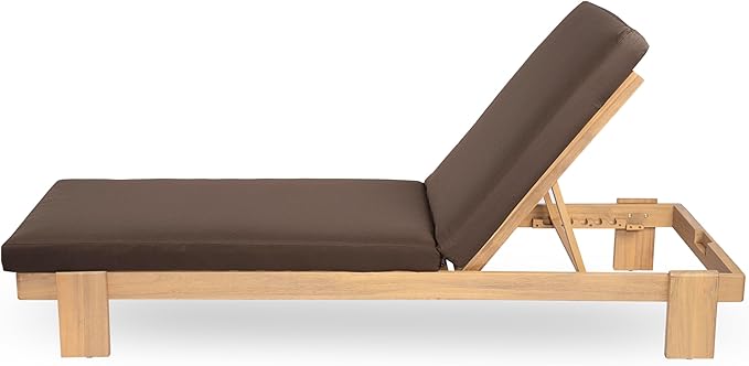 Christopher Knight Home Duska Acacia Wood Chaise Lounge Chair Set of 2 - Image 7