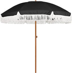 AMMSUN 7ft Patio Umbrella with Fringe Outdoor Tassel Umbrella UPF50+ Premium by AMMSUN