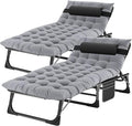 ABORON 2PK Chaise Lounge Chair, 5 Positions Padded Outdoor Tanning Chair by ABORON