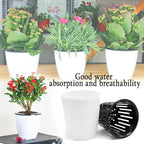 Haawooky 12 PCS Self Watering Plastic Planter, 4 Inch Plastic Flower Plant Pot - Image 6