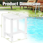 Y&M Outdoor Side Table, HIPS Adirondack Small Single Table, Waterproof Square - Image 3