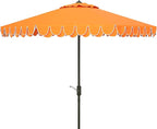 SAFAVIEH 9ft Outdoor Patio Umbrella, Auto Crank Tilt, UV Resistant by SAFAVIEH