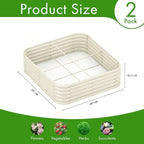 2-Pack 4x1.5ft Galvanized Raised Garden Bed, Outdoor Planter Bed, Metal Planter - Image 2