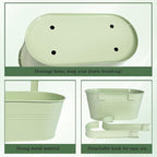 Balcony Hanging Planters Flower Pots, Fence Pot Hanging Plant Holders - Image 3