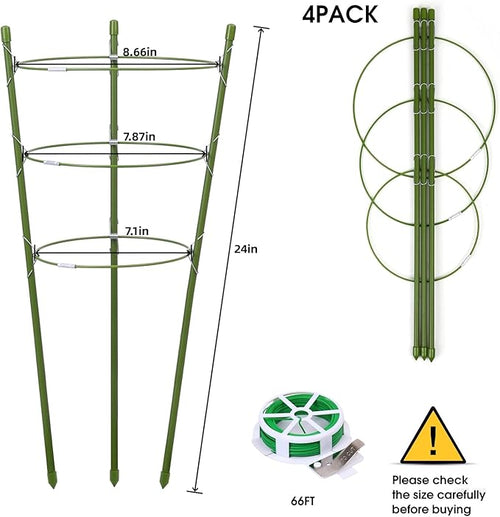 4 Pack Plant Support Tomato Cages - Image 2