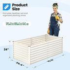 Quictent Galvanized Raised Garden Bed Metal Planter Box Bottomless - Image 6