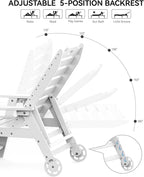 Carauci Lounge Chair Outdoor, HDPE Chaise Lounge - Image 5