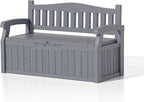 Patiowell 75 Gallon Plastic Storage Bench, Water-Resistant Deck Box - Image 7