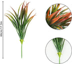 6Pcs Artificial Grass Fake Plants 17.3in Outdoor Plastic Plants UV Resistant - Image 6