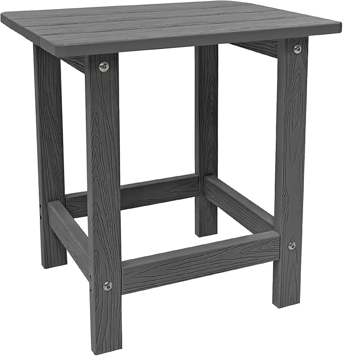 Outdoor Side Table, HDPS Single Adirondack Side Table Weather Resistant by Meluvici