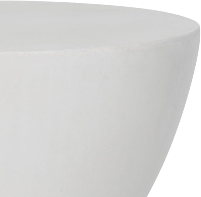 Safavieh Outdoor Collection Athena Modern Concrete Dark Grey Round 17.7-inch - Image 4