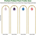 Plant Trellis for Climbing Plants, 15.75 inch Garden Small Metal Arch Glod - Image 5