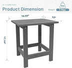 Outdoor Side Table, HDPS Single Adirondack Side Table Weather Resistant - Image 3