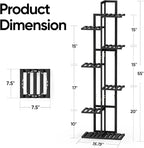 ROSSNY 55 Inch Tall Plant Stand Indoor, 7 Tier 8 Potted Bamboo Plant Stands - Image 2