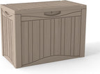 TARKARI 50 Gallon Lockable Resin Deck Box, Waterproof & UV-Resistant Outdoor by Home