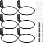 6 Pack 8 inch Flower Pot Holder Ring, Flower Pot Holder Ring Wall Mounted Set by Jiozermi