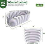 A ANLEOLIFE Set of 6 24 Inch Tall Antique White Raised Garden Beds Kit - Image 2