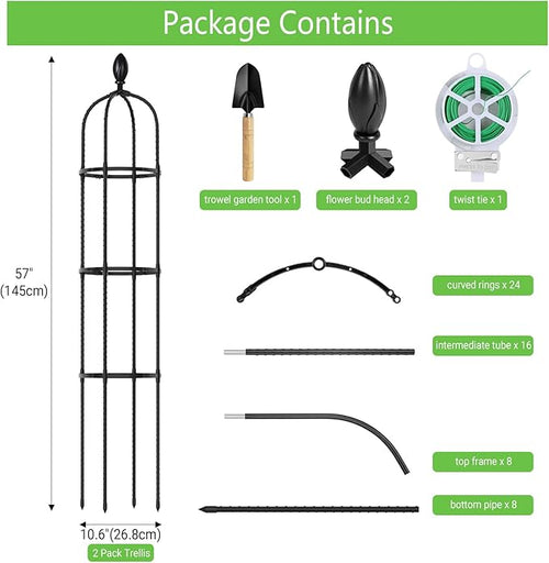 2 Pack 5Ft Tall Garden Obelisk Trellis - Image 2