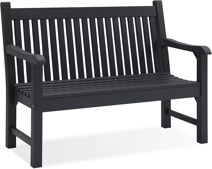 Psilvam Garden Bench, 2-Person Poly Lumber Patio Bench, All-Weather Outdoor - Image 6