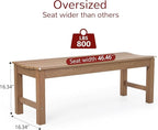Stoog Outdoor Bench, 2-Person Outdoor Poly Lumber Backless Bench, Weatherproof - Image 3