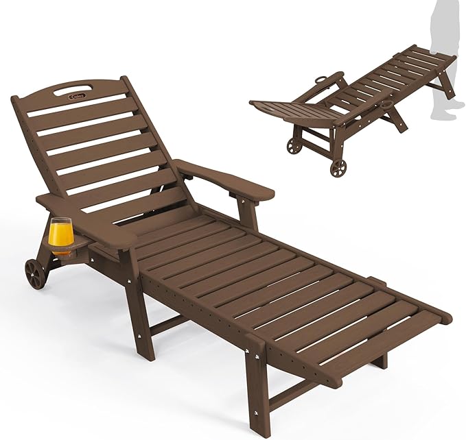 Ciokea Lounge Chair Outdoor, Oversized Chaise Lounge Chair by CIOKEA