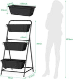 Raised Garden Bed 3 Tier Vertical Garden Planter Elevated Planter Boxes Outdoor - Image 2