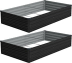 Vengarus 8x4x1FT Galvanized Raised Garden Bed Kit, Outdoor Metal Planter Box by Vengarus