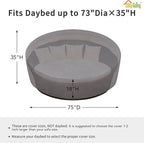 Easy-Going Heavy Duty 600D Outdoor Daybed Cover 75 Inch UV Resistant Patio - Image 2