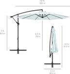 Best Choice Products 10ft Offset Cantilever Hanging Market Patio Umbrella - Image 7