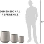 Kante 15.3"+11.6"+8.2" Dia Round Concrete Planter, Large Outdoor Indoor Planter - Image 7