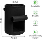 Potato Grow Bags with Flap 10 Gallon, 4 Pack Planter Pot with Handles and - Image 3