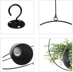 Hanging Planter for Indoor Outdoor Plants Metal Mid Century Minimalist Wall - Image 7