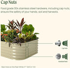 Vego garden 17" Tall 42" Round Raised Garden Bed Metal Raised Bed Planter Box - Image 7