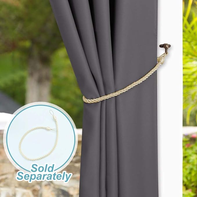 NICETOWN Outdoor Curtain for Patio Waterproof Extra Wide 100", 1 Piece - Image 7