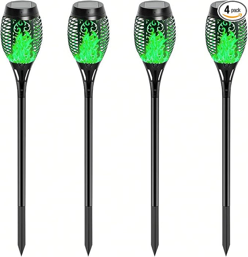 4 Pack Outdoor Solar Flame Light, Solar Lights Outdoor by Unknown