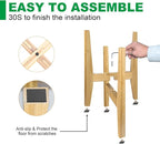 OERGKE Adjustable Plant Stand Indoor, Bamboo Mid Century Modern Plants Stands - Image 7