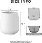 Kante 11.6" Dia Round Concrete Planter, Outdoor Indoor Large Plant Pots - Image 2