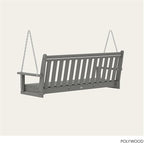 POLYWOOD GNS60GY Vineyard 60" Swing, Slate Grey - Image 4