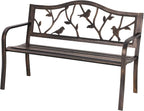 Sophia & William Outdoor Bench, Porch Bench, Garden Bench, Wrought Iron Bench by SophiaWilliam