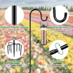 60" Shepherds Hooks for Outdoor, Heavy Duty Bird Feeder Pole for Hummingbird - Image 2