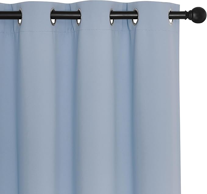 NICETOWN Vintage Blue Blackout Curtains 84 inch Length, Grommet Top Room - Image 7