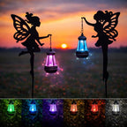 Solar Fairy Garden Lights Outdoor – Spring Decorations Yard Ornaments, by PowerUpwiththeSun