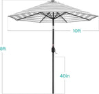 Best Choice Products 10ft Solar Polyester LED Lighted Patio Umbrella w/Tilt - Image 7