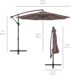 Best Choice Products 10ft Offset Hanging Market Patio Umbrella w/Easy Tilt - Image 7